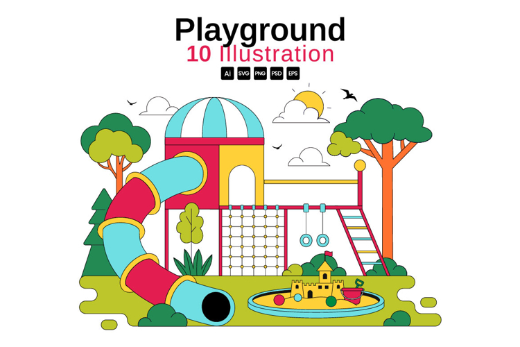 10 Playground Vector Illustration example image 1