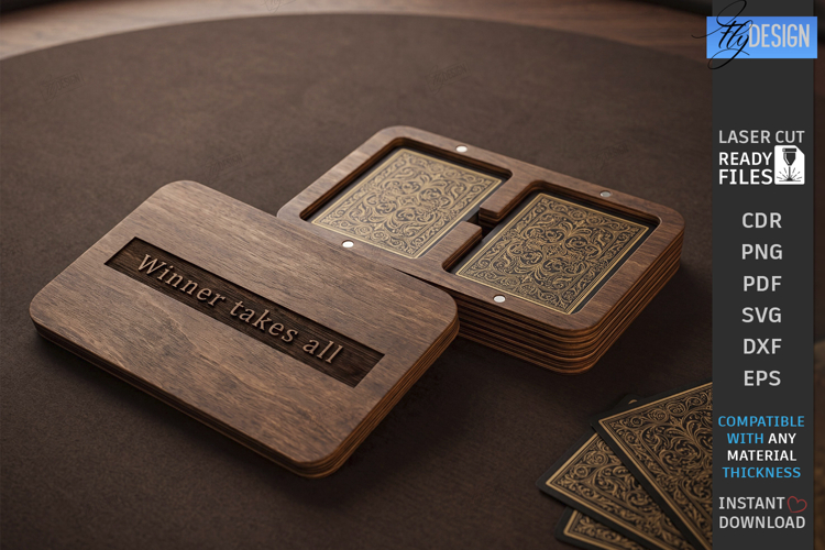 Playing Card Box Laser Cut | Card Case | Playing Card Holder