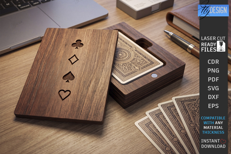 Playing Card Box Laser Cut | Card Case | Playing Card Holder