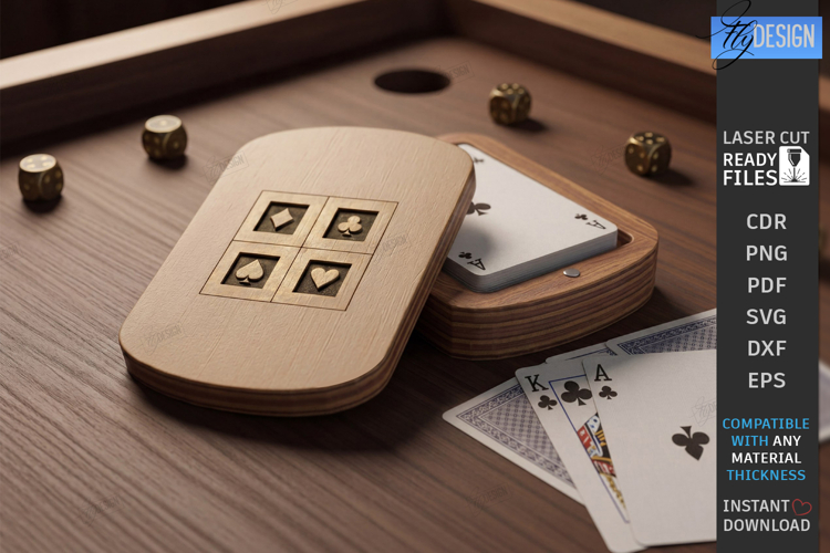 Playing Card Box Laser Cut | Card Case | Playing Card Holder