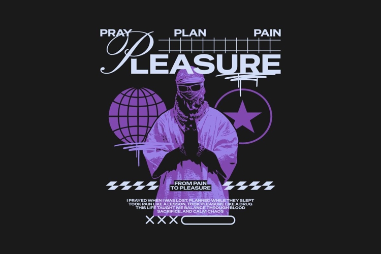 Pleasure Urban Streetwear T-shirt Design