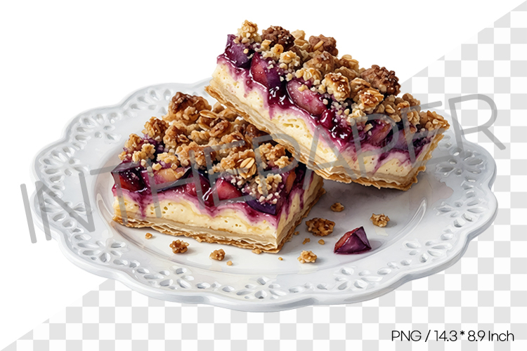 Plum Crumble PNG Illustration Dessert Clipart