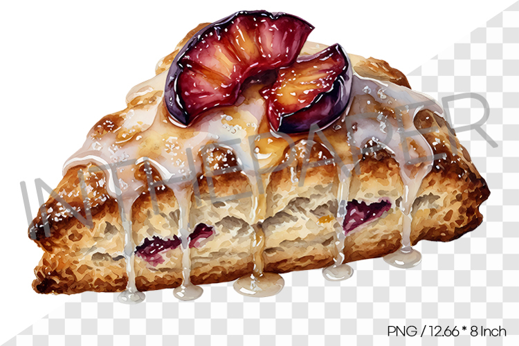 Plum Scones PNG Illustration Dessert Clipart backing fruit