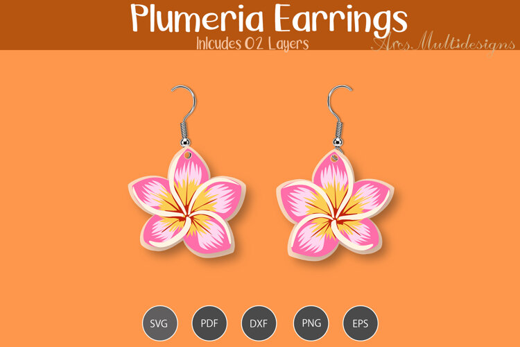Plumeria Earrings example image 1