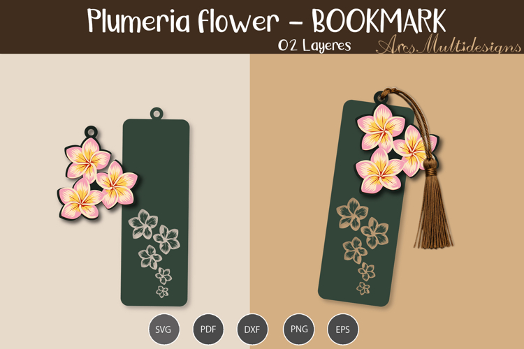 plumeria flower Bookmark