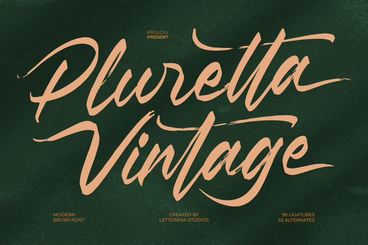 Pluretta Vintage  Modern Brush Font