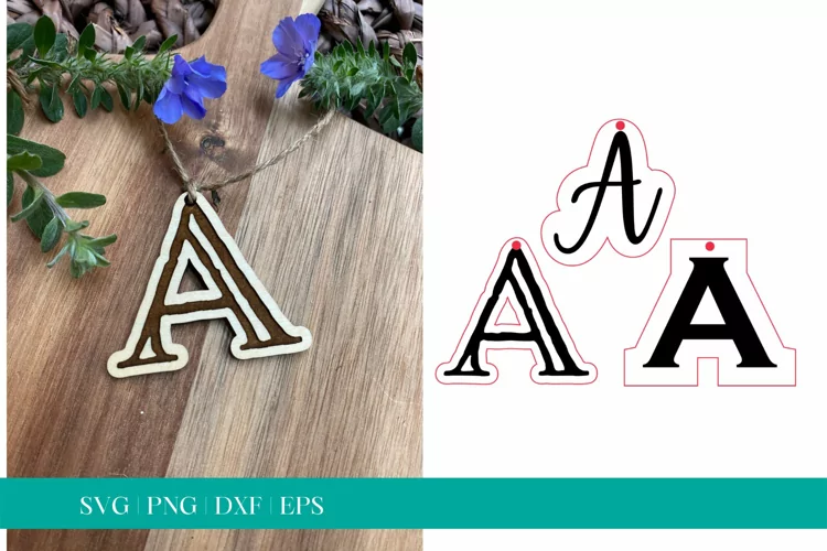 Monogram Letter A SVG, Letter A Tag SVG, Glowforge SVG, SVG