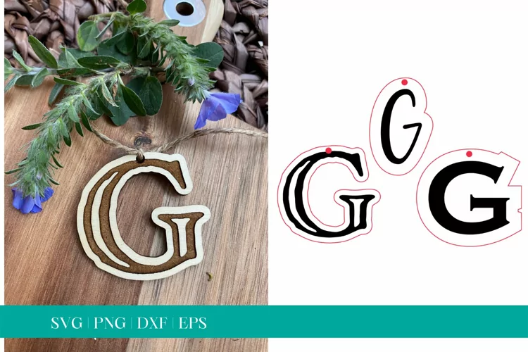 Monogram Letter G SVG, Letter G Tag SVG, Glowforge SVG, SVG