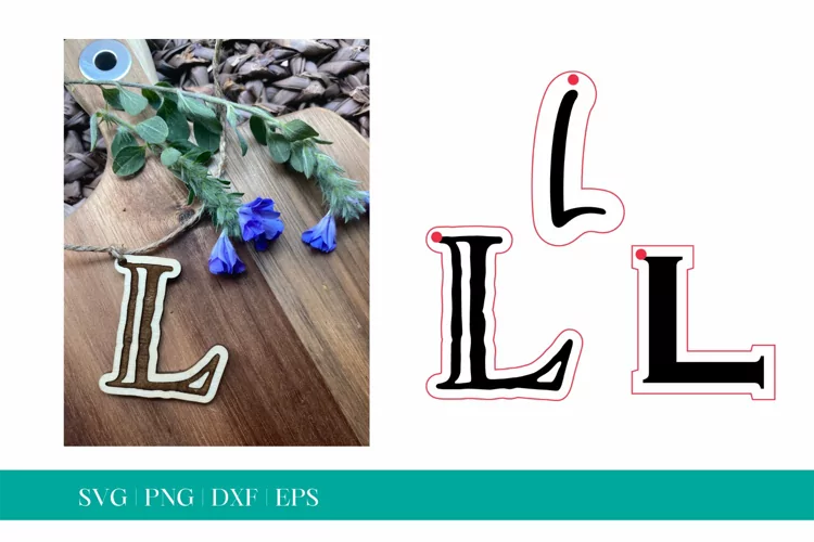 Monogram Letter L SVG, Letter L Tag SVG, Glowforge SVG, SVG