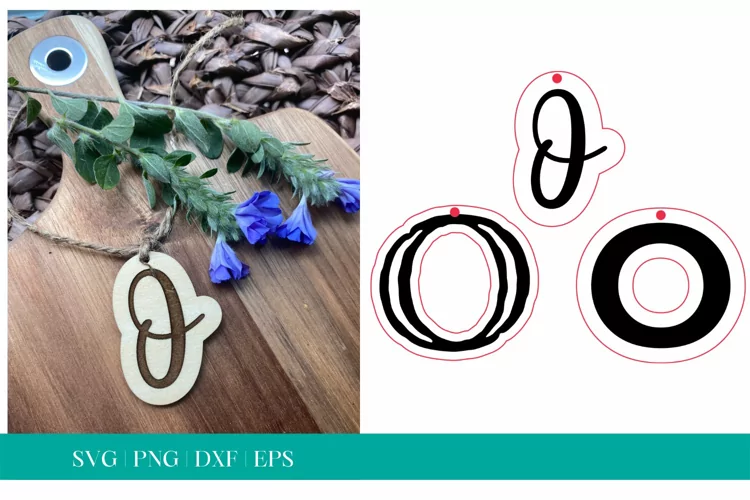 Monogram Letter O SVG, Letter O Tag SVG, Glowforge SVG, SVG