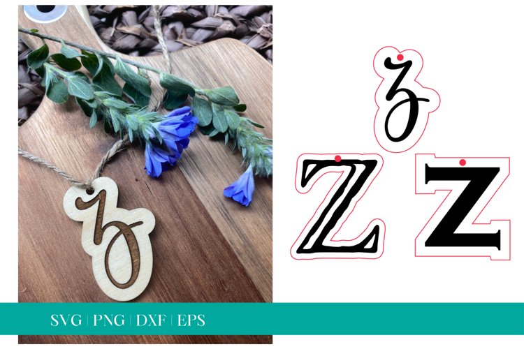 Monogram Letter Z SVG, Letter Z Tag SVG, Glowforge SVG, SVG