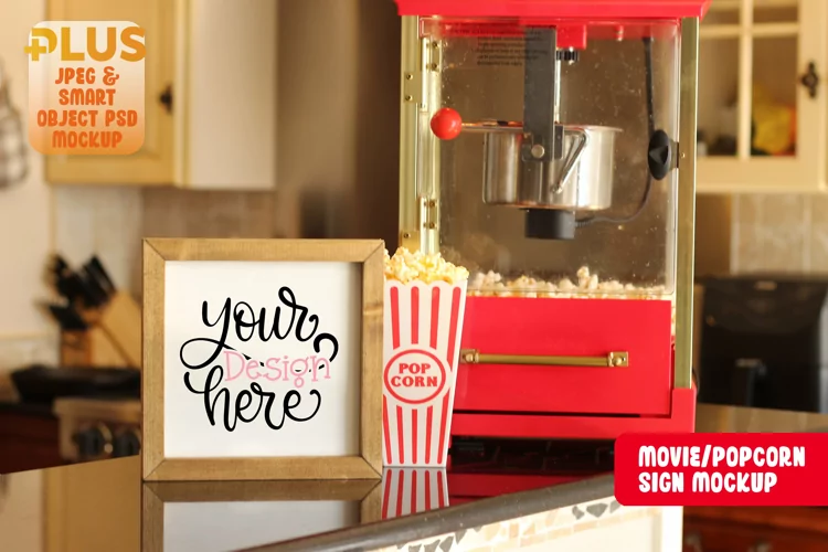 Sign Mockup - Popcorn Party