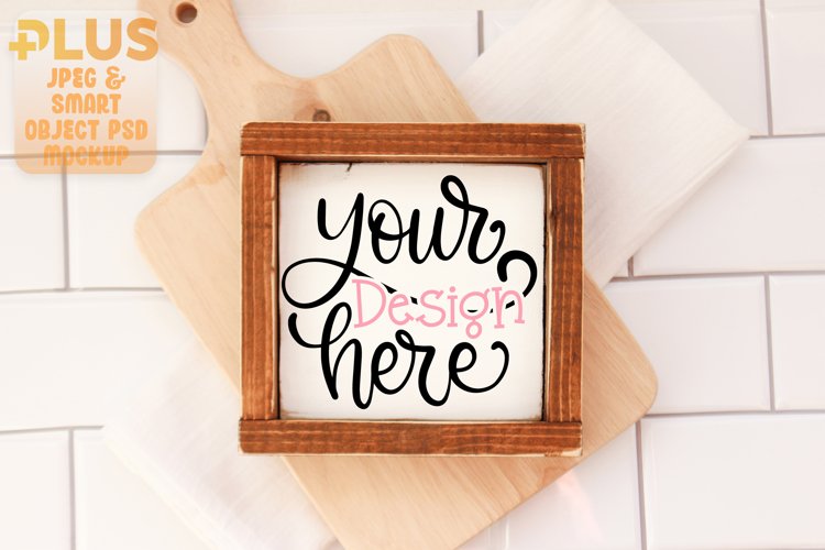 Farmhouse Sign for Kitchen - Smart Object Masked Layer