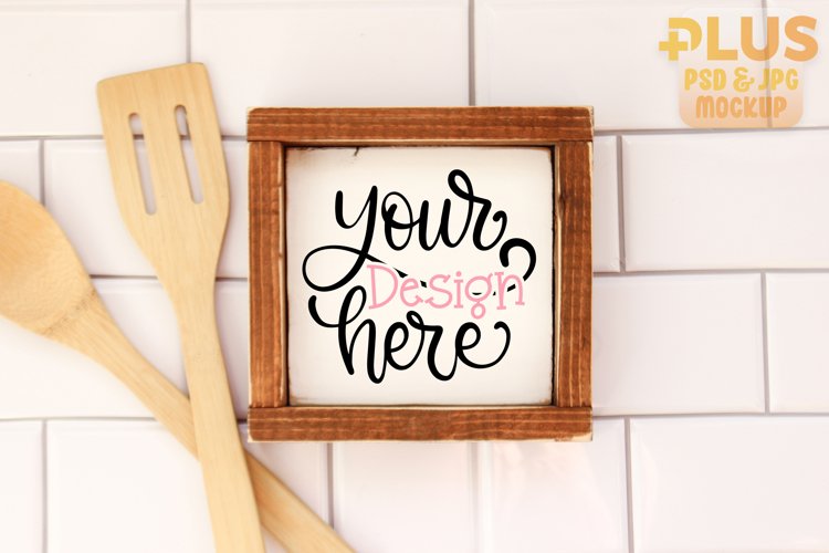 Sign for Kitchen Mockup - Smart Object Masked Layer example image 1
