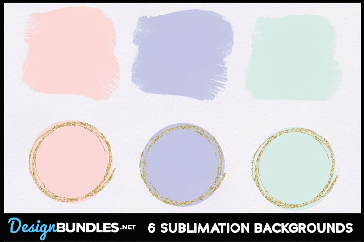 Pastel Watercolor Sublimation Background PNG Bundle example image 1