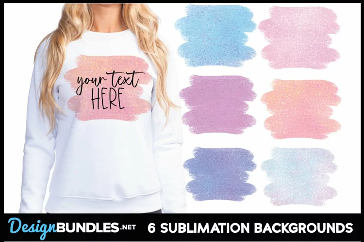 Watercolor Shimmer Sublimation Background PNG Bundle