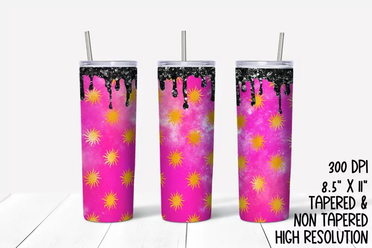Pink Sun Sublimation Tumbler