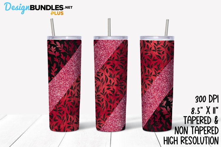 Red Floral Tumbler Wrap example image 1
