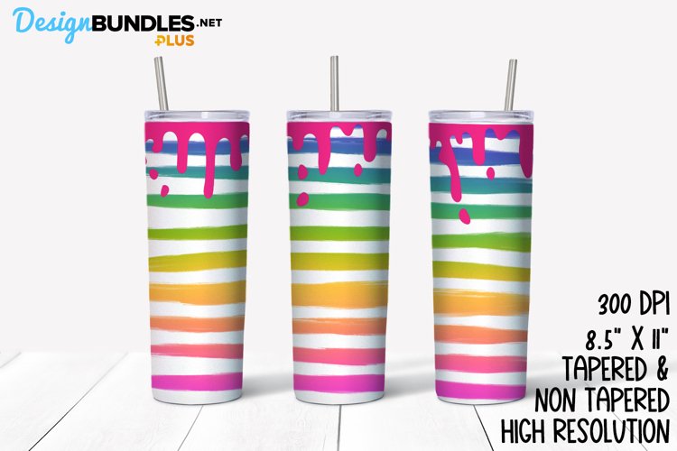Rainbow Stripes | Tumbler Sublimation Wrap example image 1