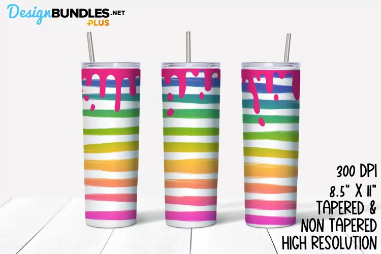 Rainbow Stripes | Tumbler Sublimation Wrap