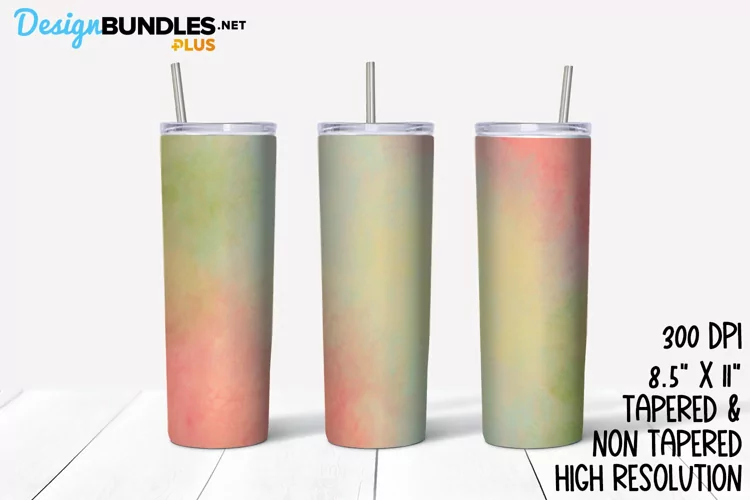 Spring Clouds Watercolor Sublimation Tumbler