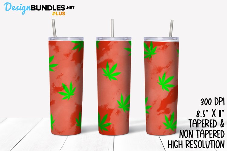 Red Tie Dye Cannibis Tumbler Wrap