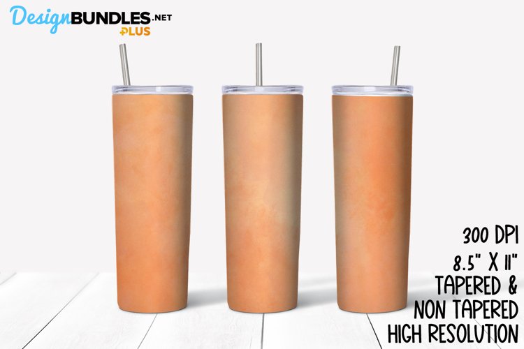 Orange Dream Watercolor Sublimation Tumbler example image 1