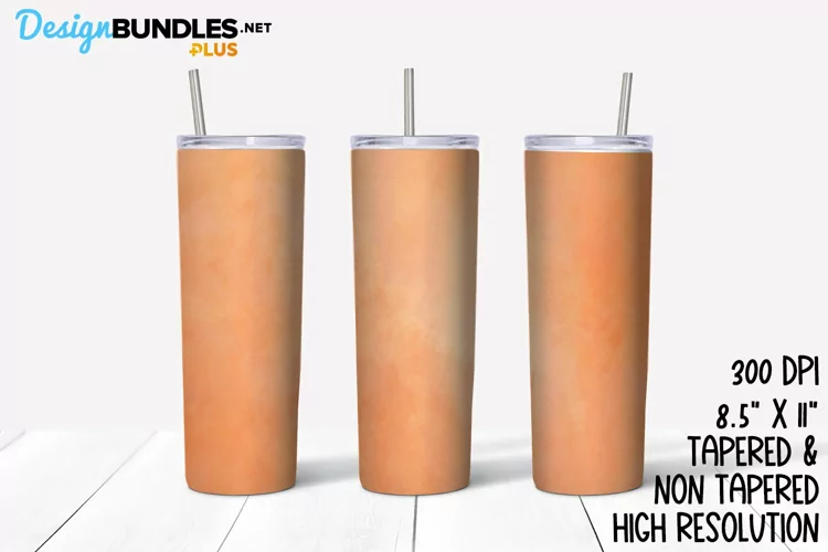Orange Dream Watercolor Sublimation Tumbler