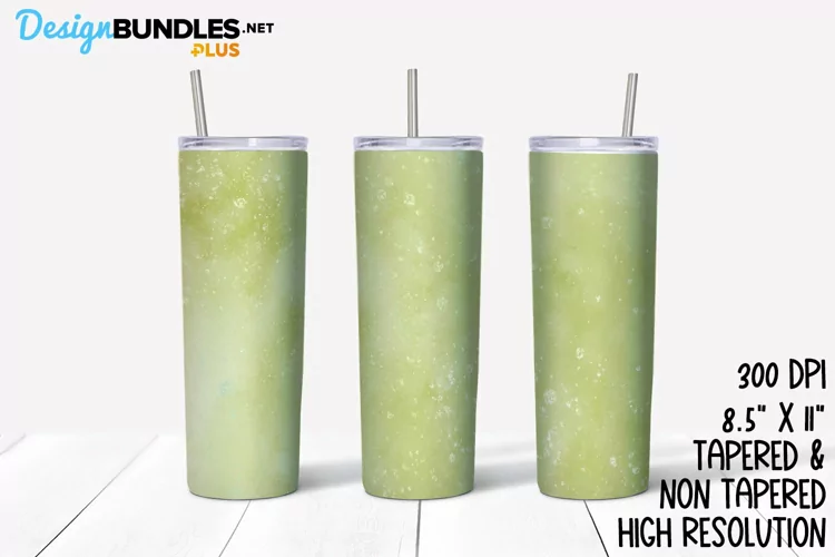 Green Mist Watercolor Sublimation Tumbler