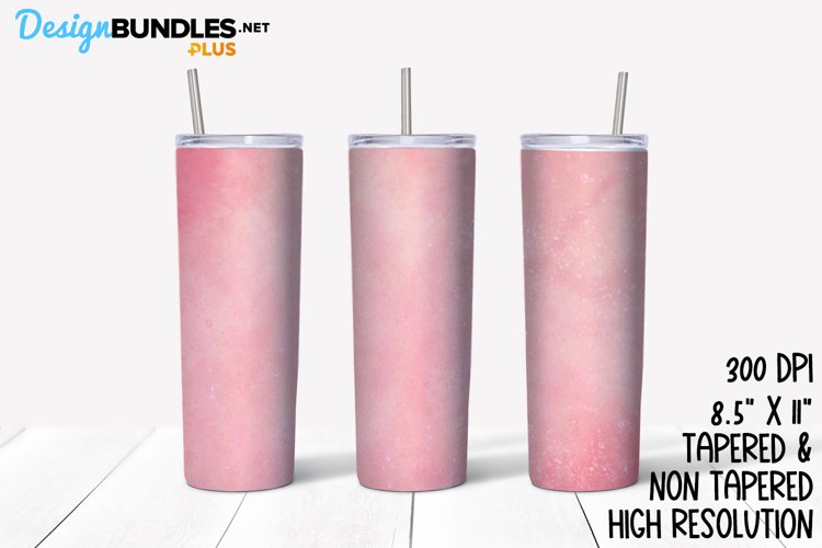 Pink Mist Watercolor Sublimation Tumbler example image 1