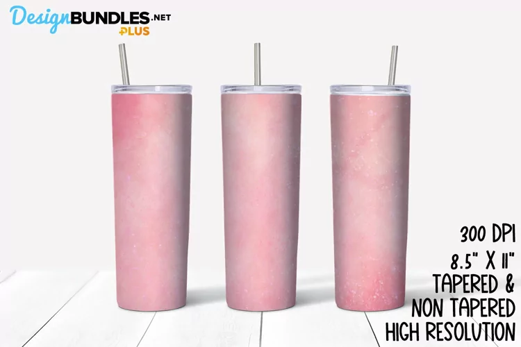 Pink Mist Watercolor Sublimation Tumbler