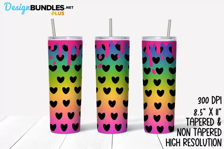 Rainbow Heart | Tumbler Sublimation Wrap