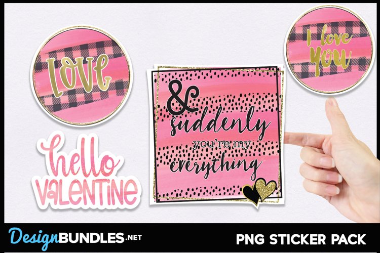 Valentine Watercolor PNG Stickers