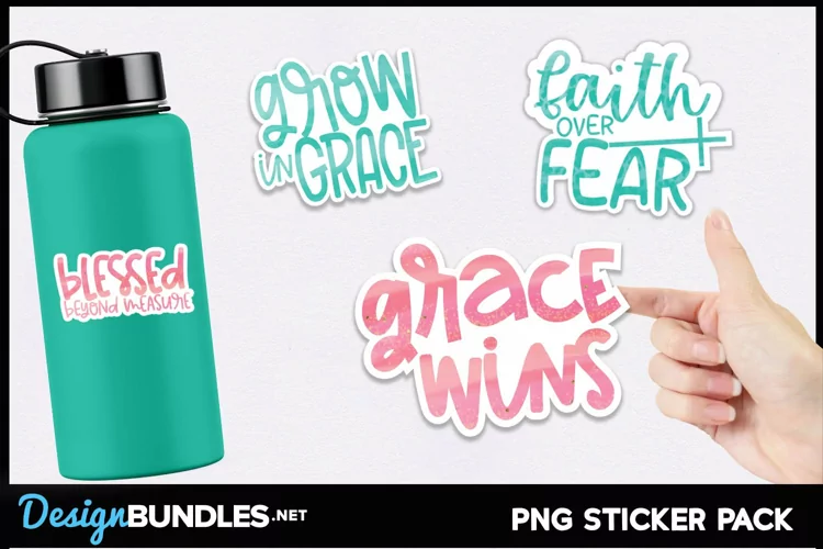 Christian Faith Watercolor PNG Sticker Pack
