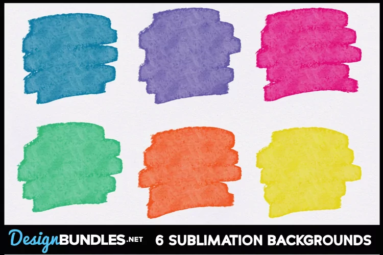 Bold Watercolor Sublimation Background PNG Bundle