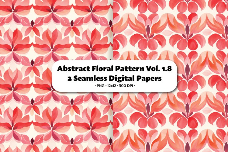 Abstract Floral Seamless Digital Paper Vol. 1.8, 2 PNG