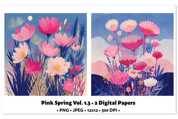 Playful Spring Digital Paper Vol. 1.3, 2 PNG   JPEG