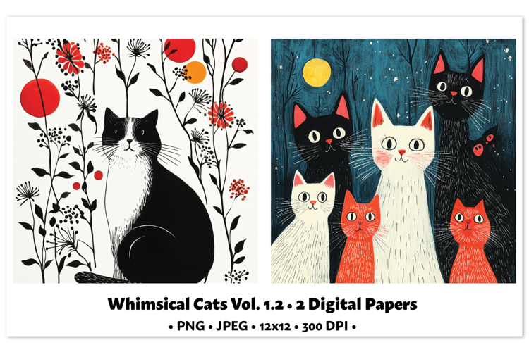 Vintage Cat Illustration Image 14