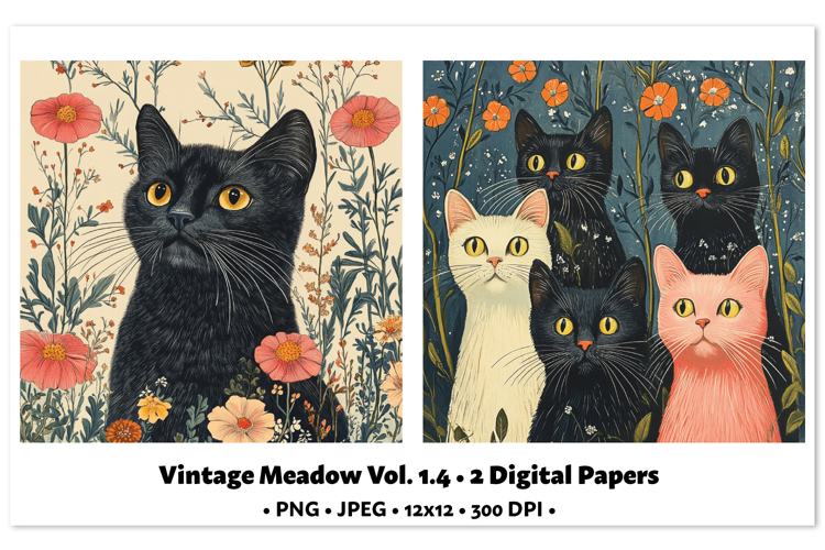 Vintage Cat Illustration Image 12