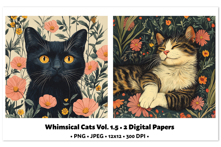 Vintage Cat Illustration Image 11