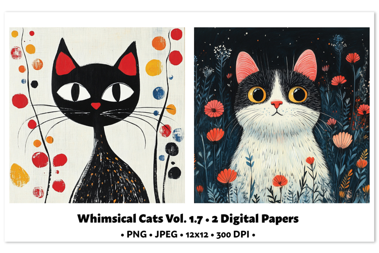 Vintage Cat Illustration Image 9