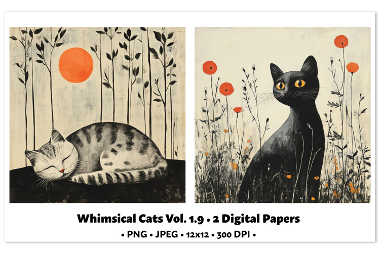 Vintage Cat Illustration Image 7