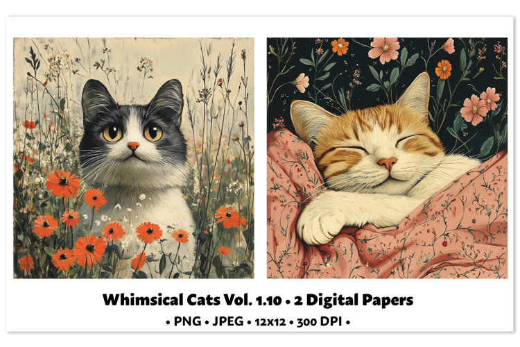 Vintage Cat Illustration Image 6