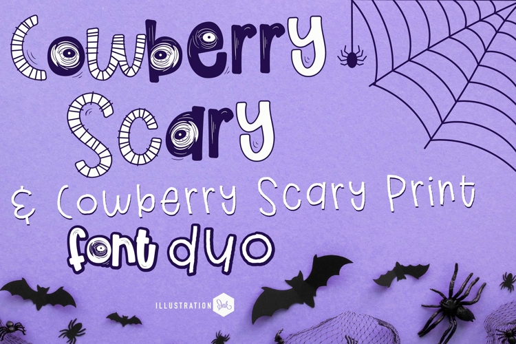 Cowberry Scary Font Duo