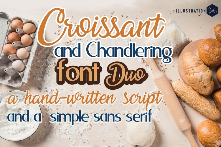 Croissant and Chandlering Font Duo