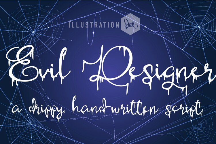 Evil Designer - Dripping Halloween Script Font example image 1