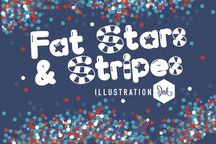 Fat Stars and Stripes Font Family