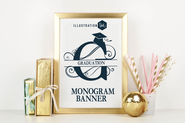Graduation Monogram Banner Font Family