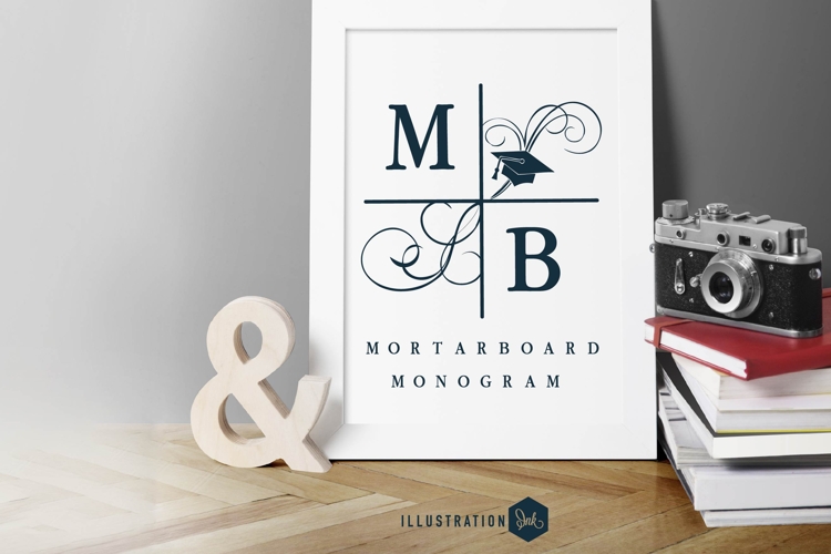 Mortarboard Monogram Font Family