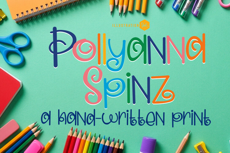 Pollyanna Spinz Font Family example image 1